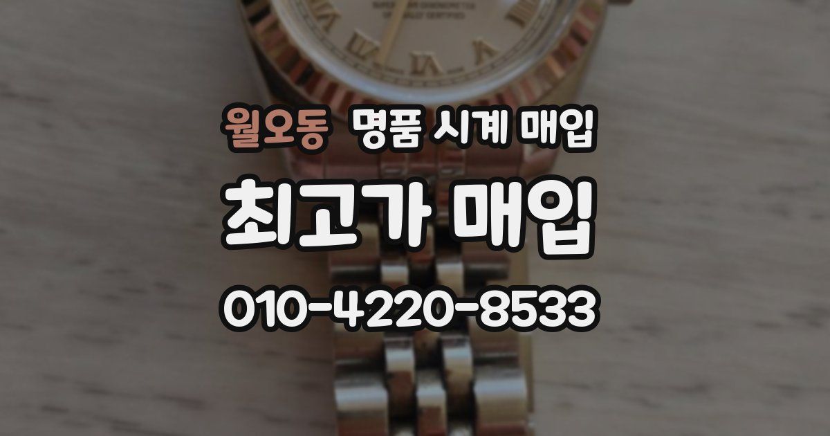 월오동 명품 시계 매입