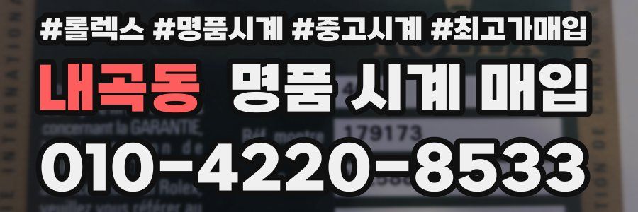 내곡동 명품 시계 매입