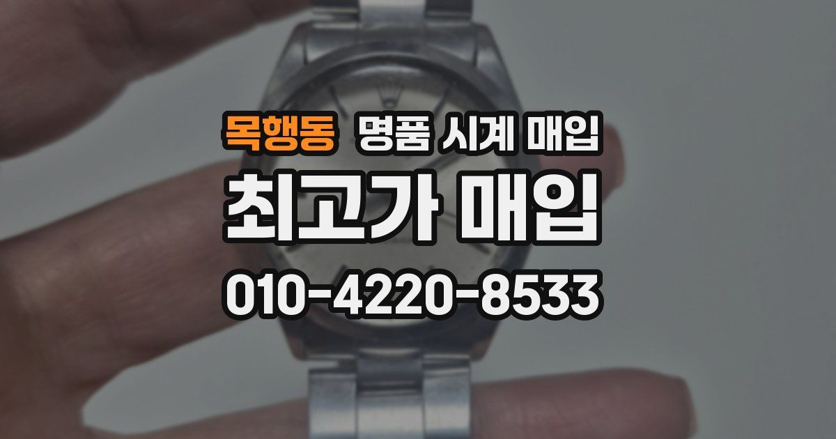 목행동 명품 시계 매입