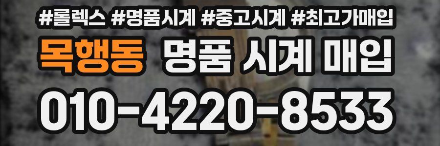 목행동 명품 시계 매입