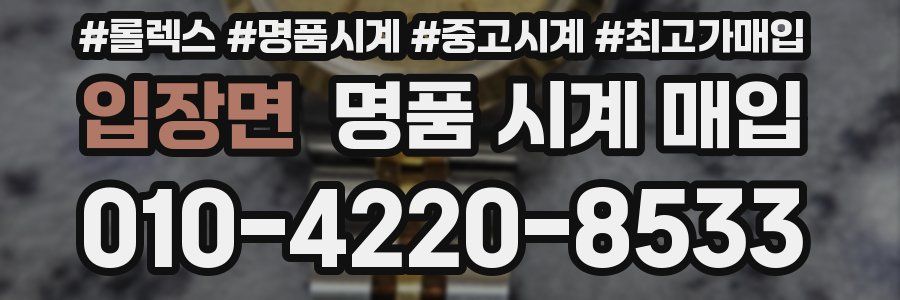 입장면 명품 시계 매입