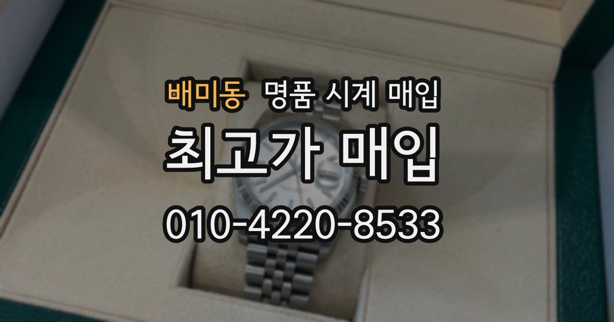 배미동 명품 시계 매입