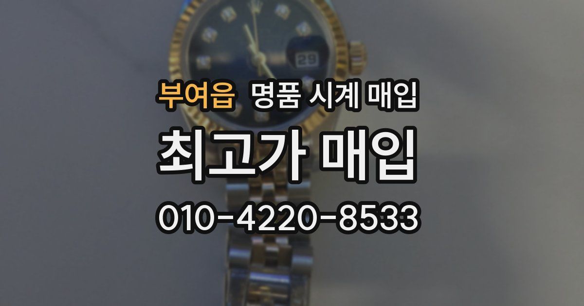 부여읍 명품 시계 매입
