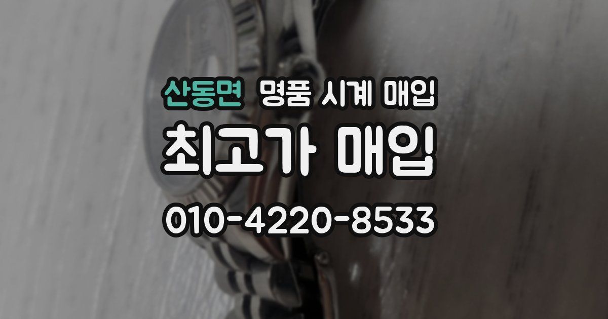 산동면 명품 시계 매입