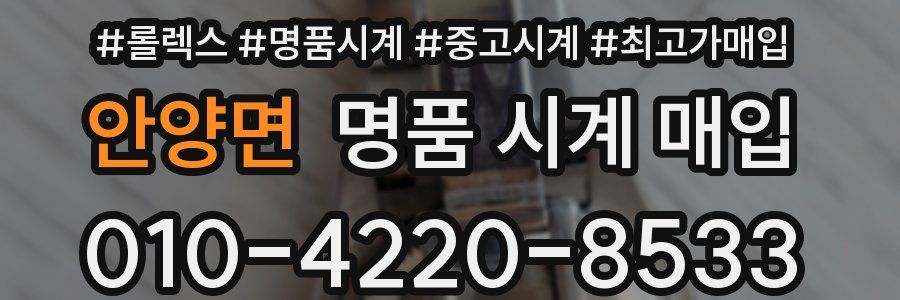 안양면 명품 시계 매입