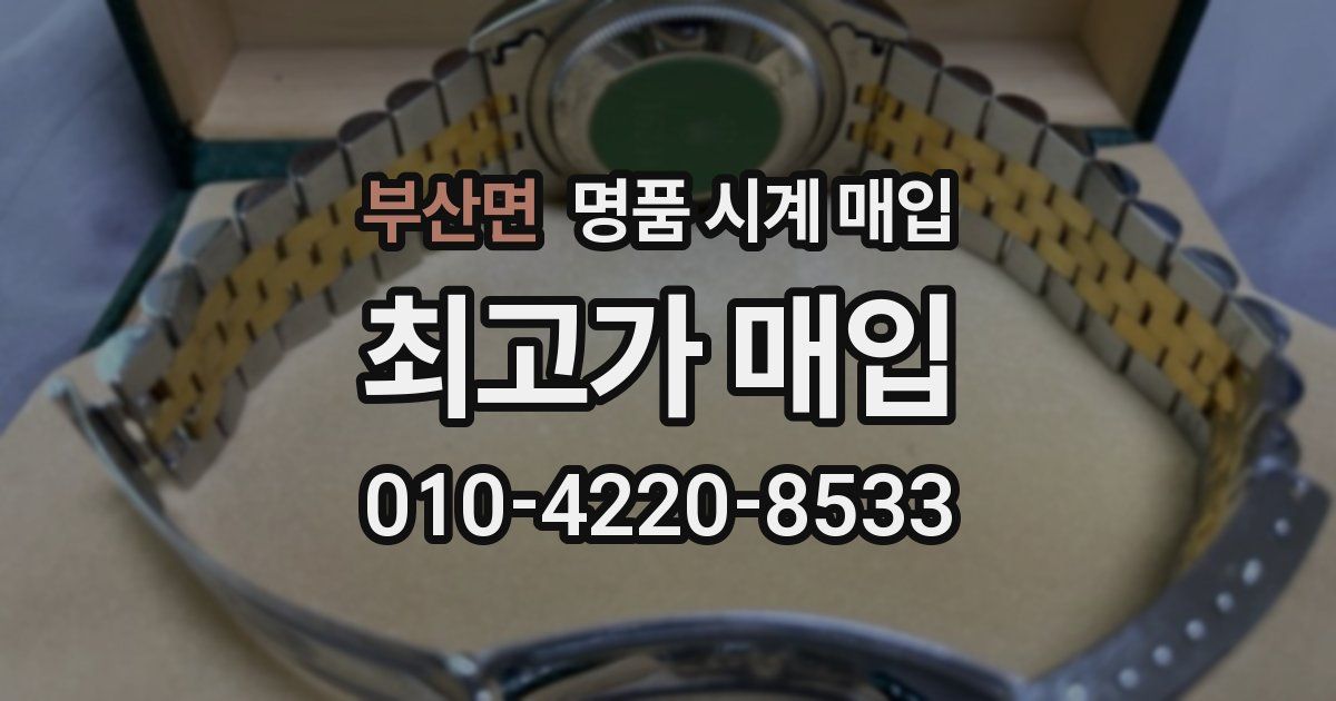 부산면 명품 시계 매입