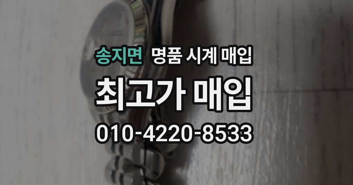 송지면 명품 시계 매입