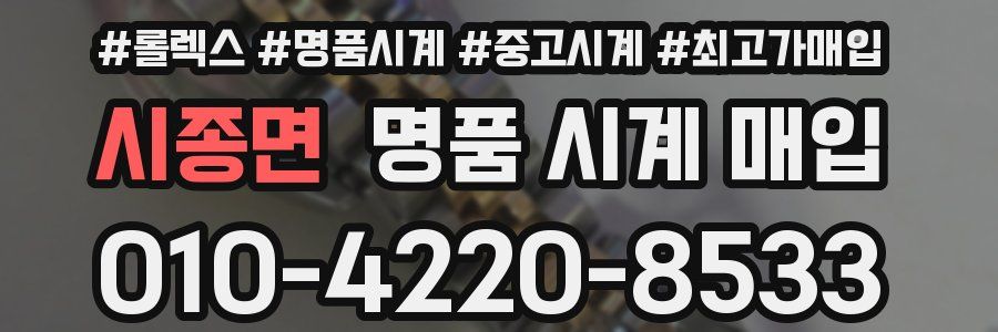 시종면 명품 시계 매입