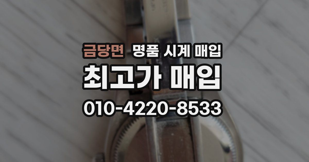 금당면 명품 시계 매입
