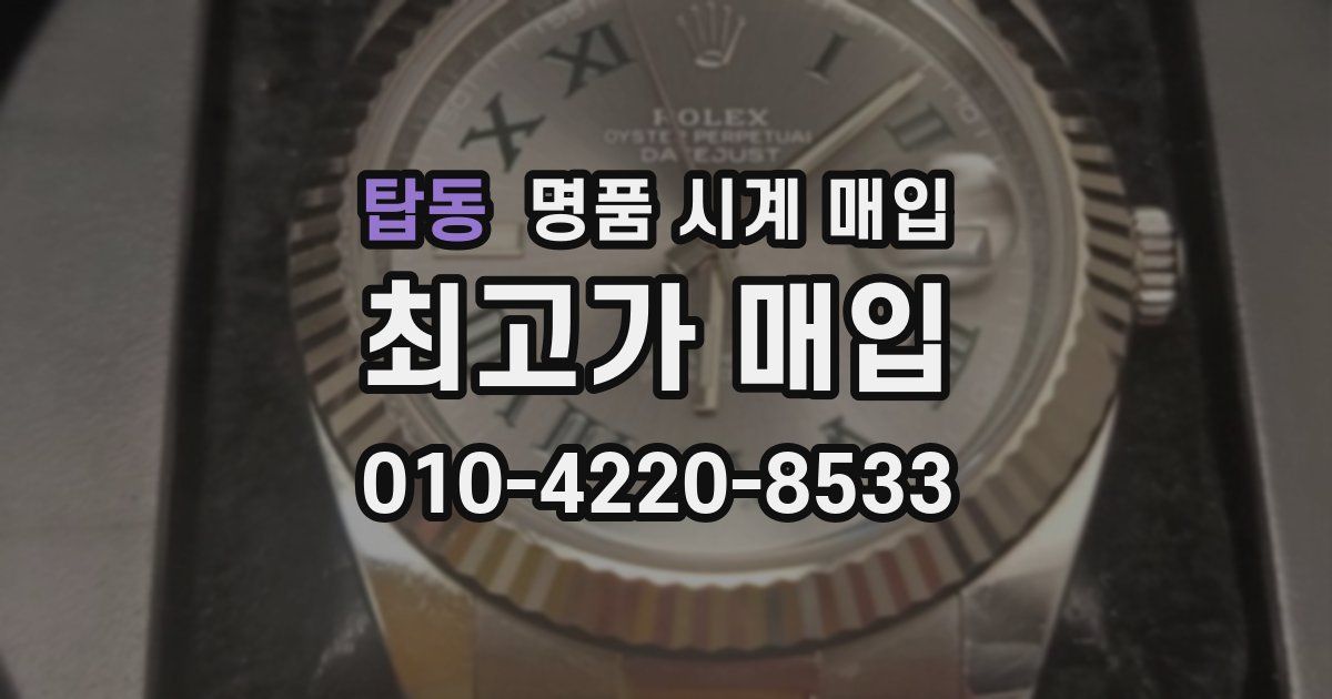 탑동 명품 시계 매입