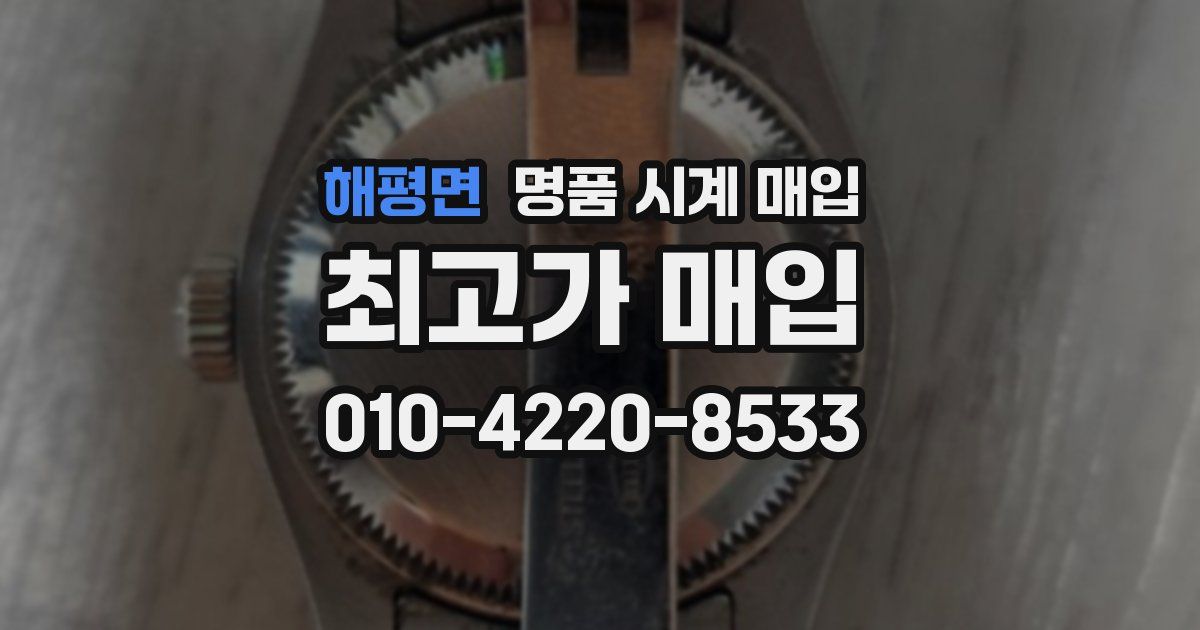 해평면 명품 시계 매입