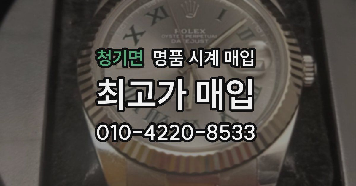 청기면 명품 시계 매입