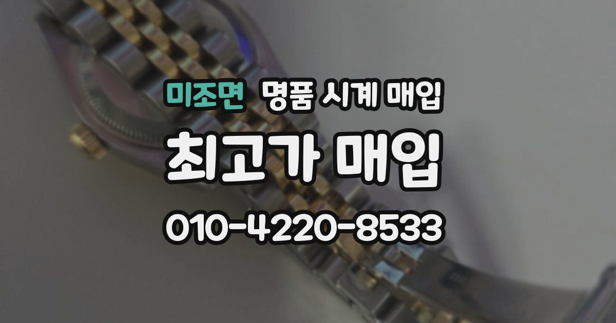 미조면 명품 시계 매입