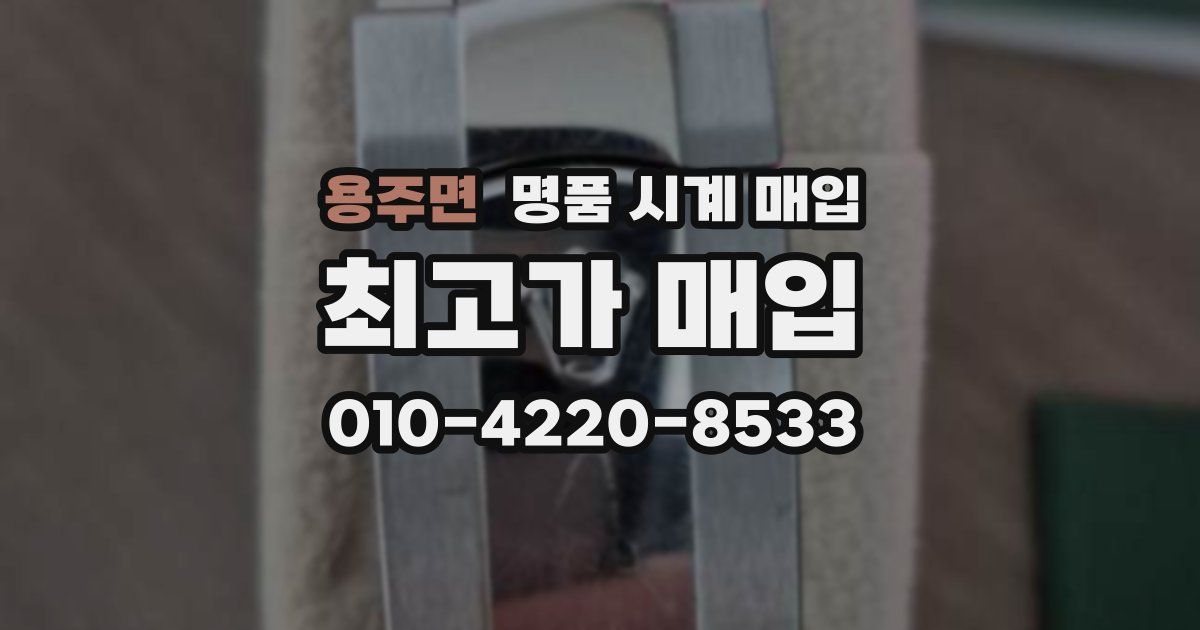 용주면 명품 시계 매입