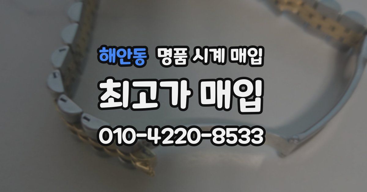 해안동 명품 시계 매입