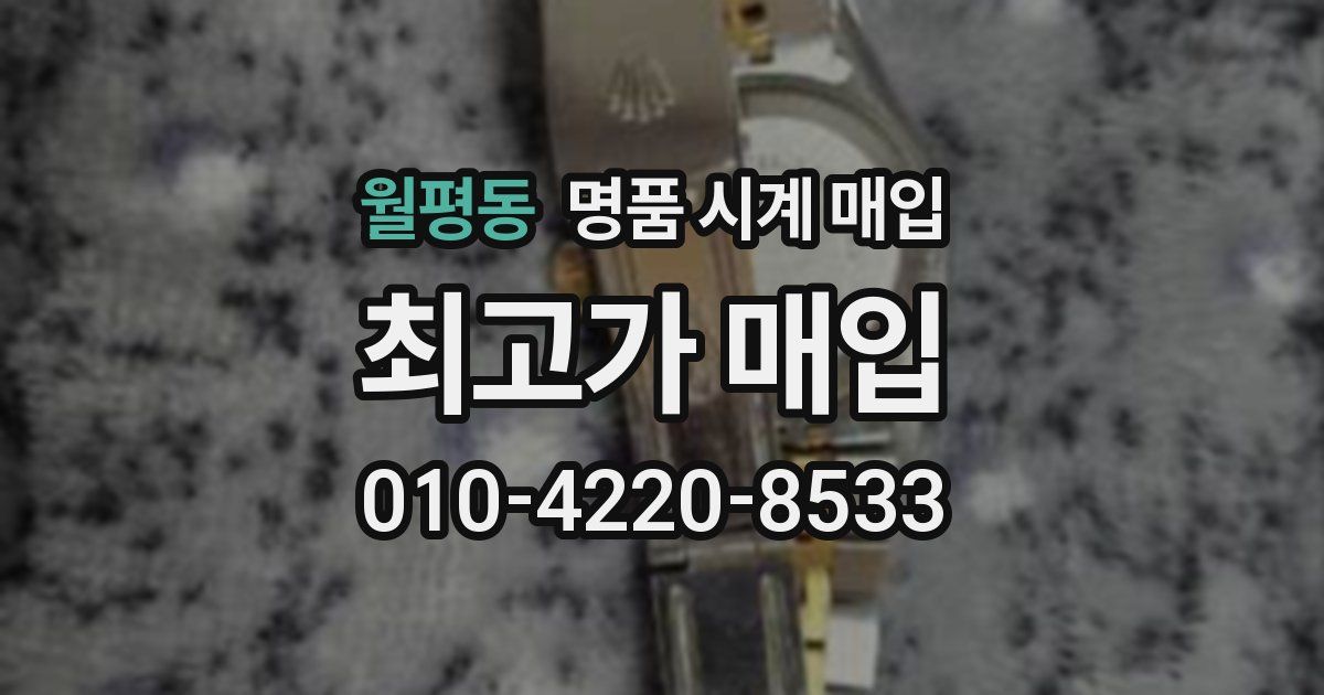 월평동 명품 시계 매입