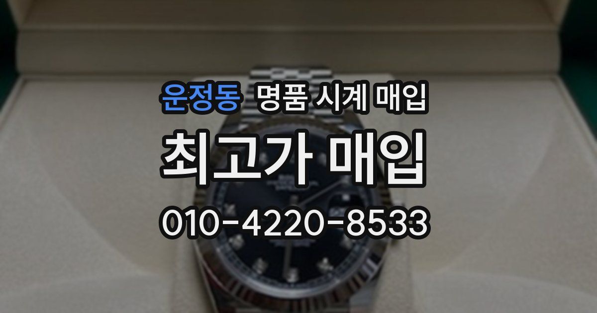 운정동 명품 시계 매입