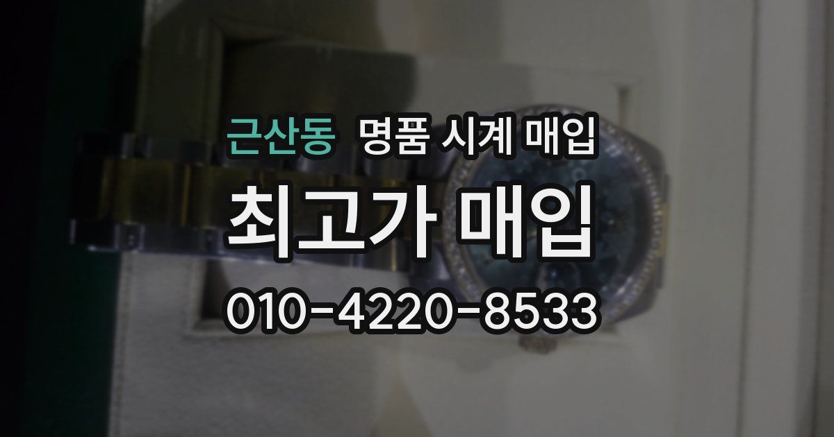 근산동 명품 시계 매입
