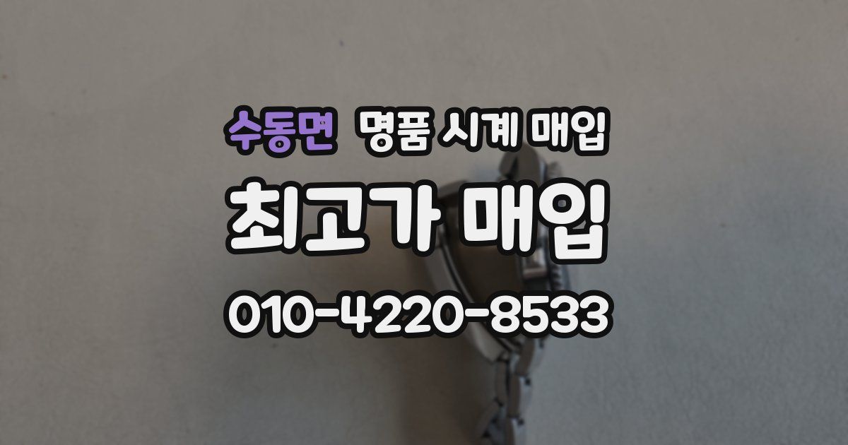 수동면 명품 시계 매입