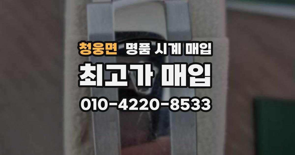 청웅면 명품 시계 매입