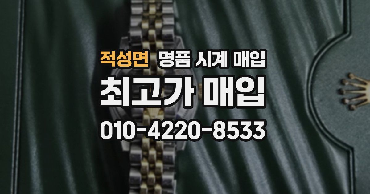 적성면 명품 시계 매입