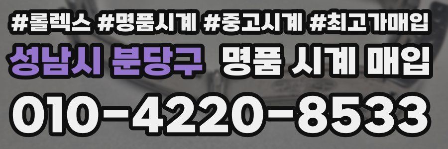 성남시 분당구 명품 시계 매입