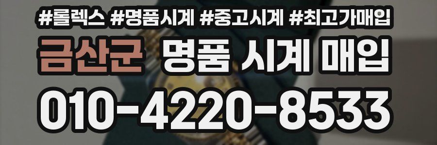 금산군 명품 시계 매입