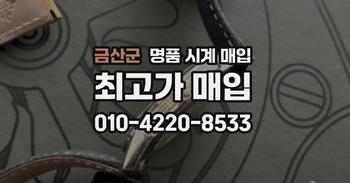 금산군 명품 시계 매입