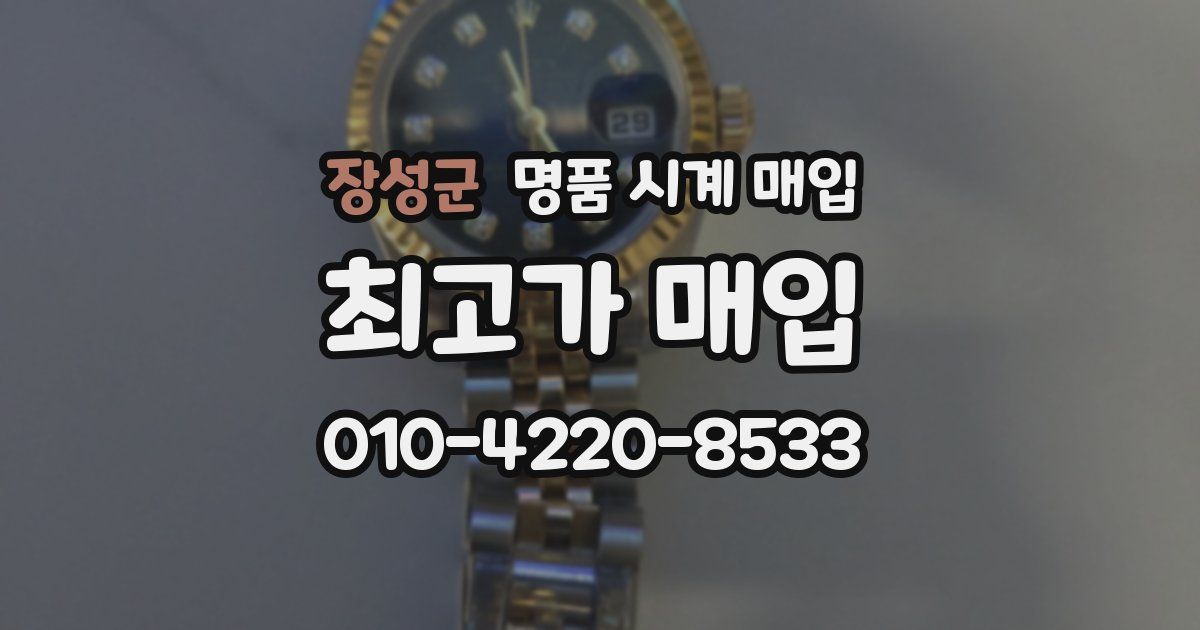 장성군 명품 시계 매입