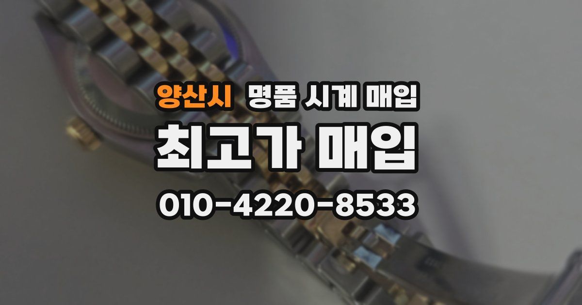 양산시 명품 시계 매입