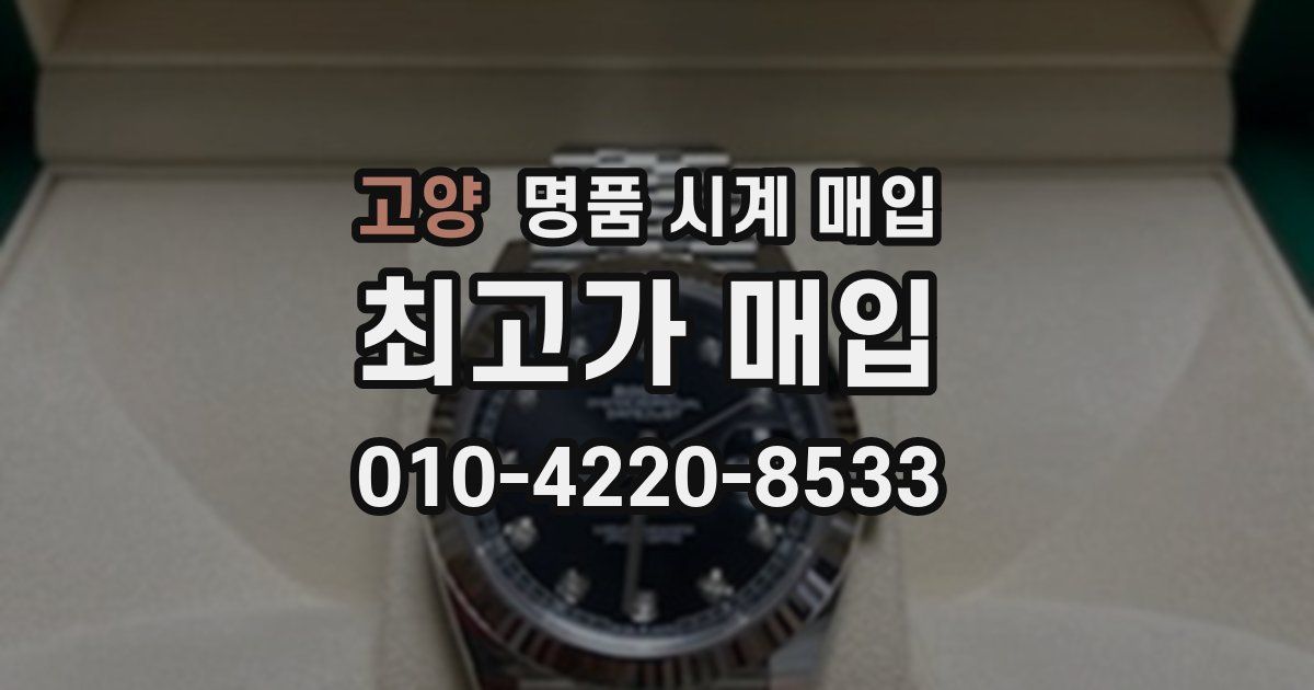 고양 명품 시계 매입