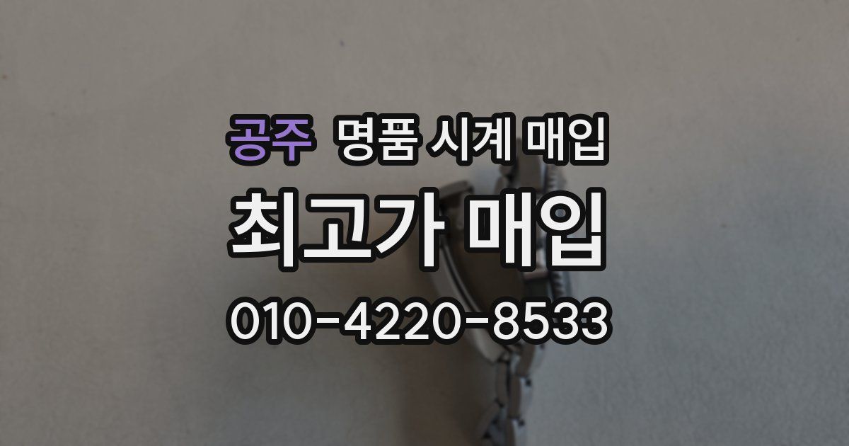 공주 명품 시계 매입