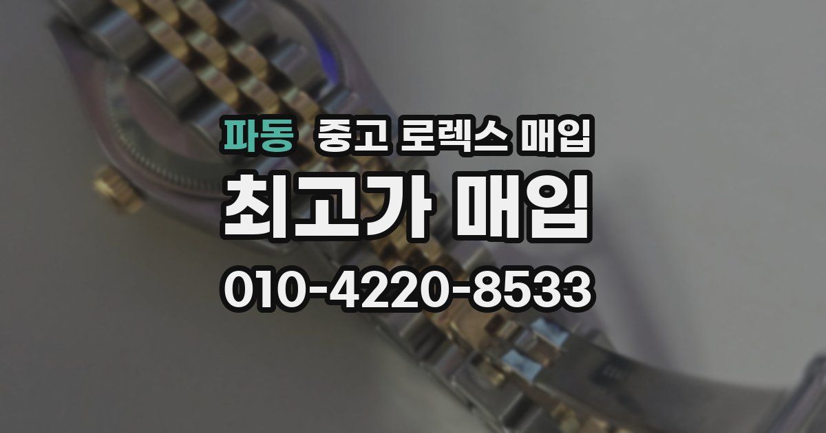 파동 중고 로렉스 매입