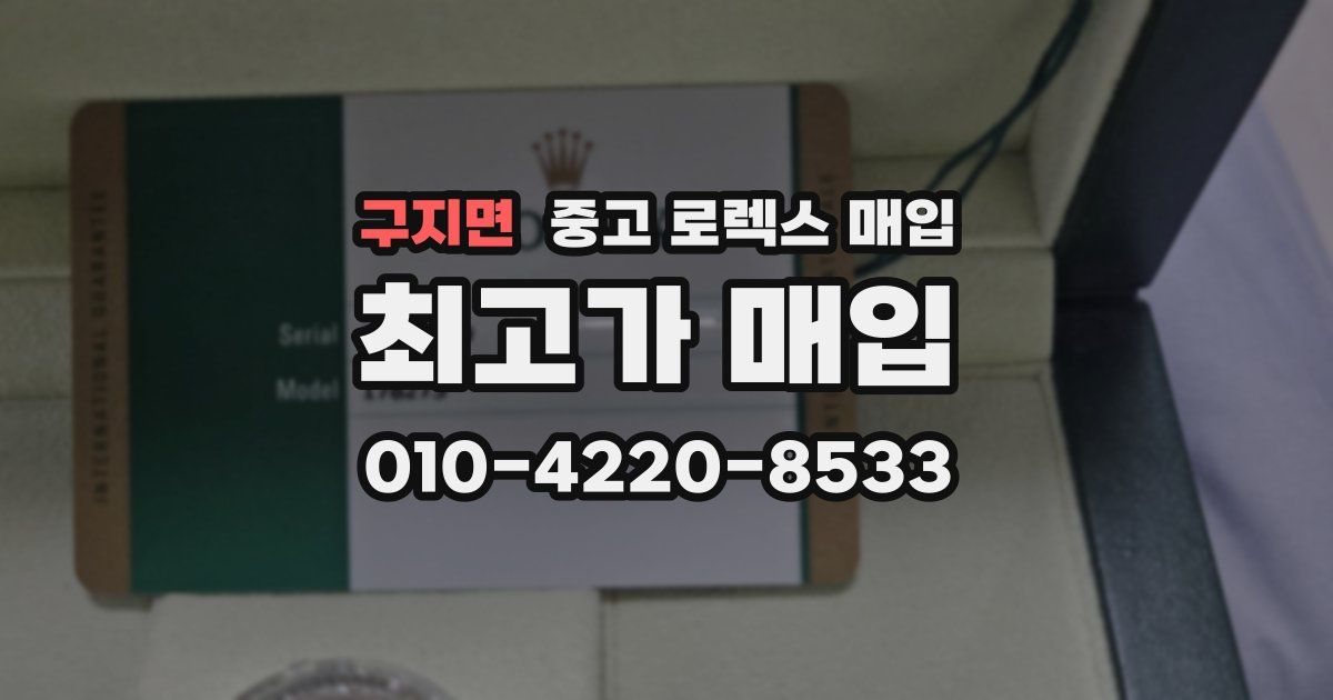 구지면 중고 로렉스 매입