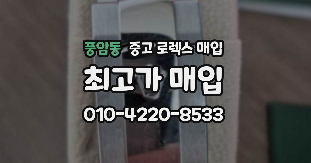풍암동 중고 로렉스 매입