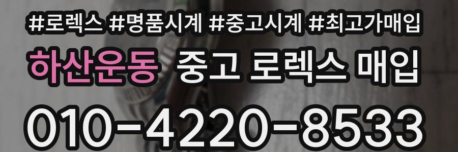 하산운동 중고 로렉스 매입