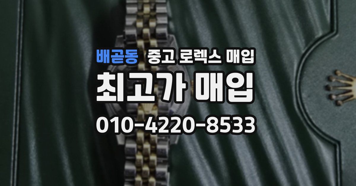 배곧동 중고 로렉스 매입