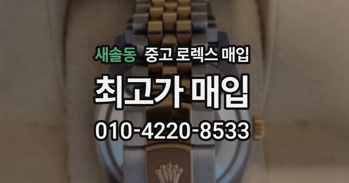 새솔동 중고 로렉스 매입