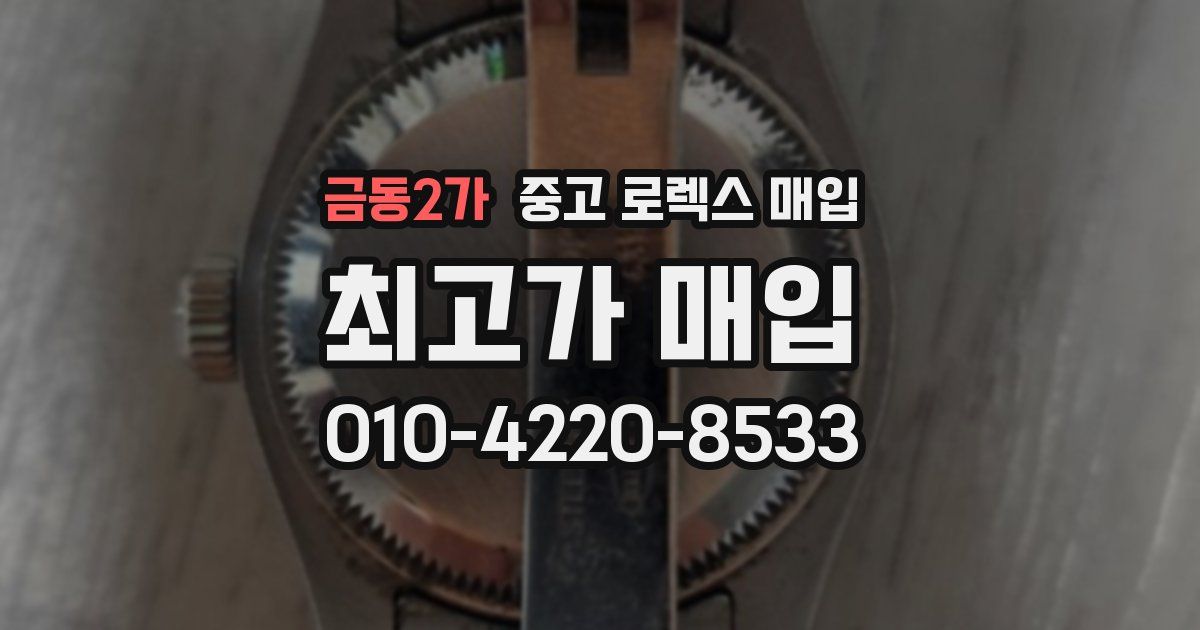 금동2가 중고 로렉스 매입