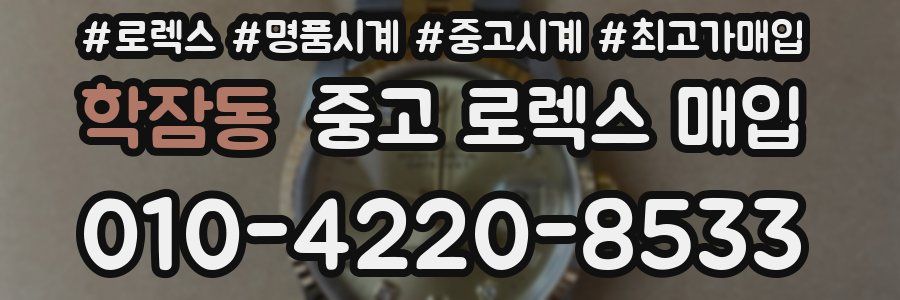 학잠동 중고 로렉스 매입