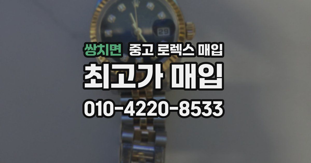 쌍치면 중고 로렉스 매입