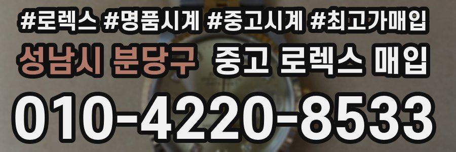 성남시 분당구 중고 로렉스 매입