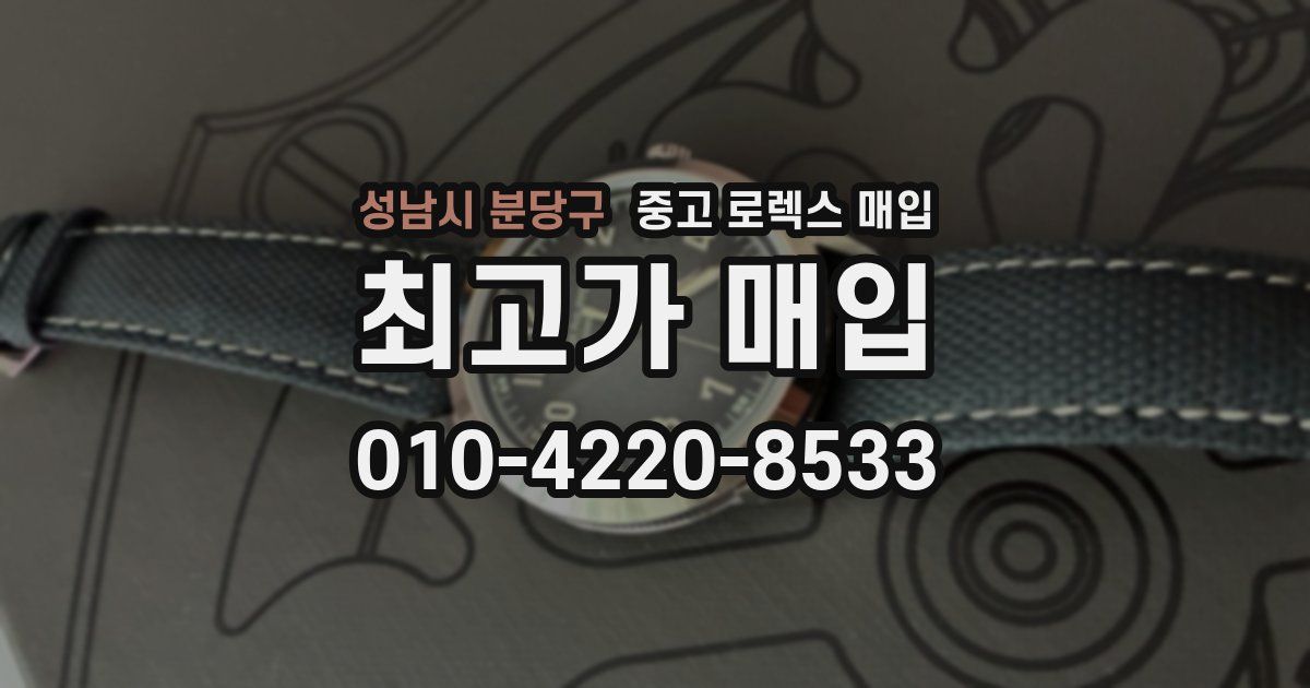 성남시 분당구 중고 로렉스 매입