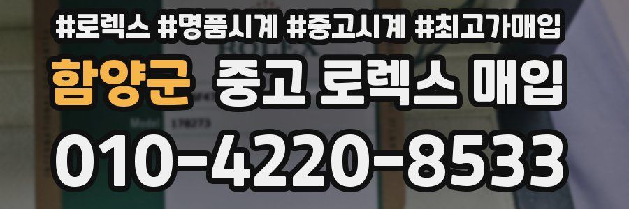함양군 중고 로렉스 매입