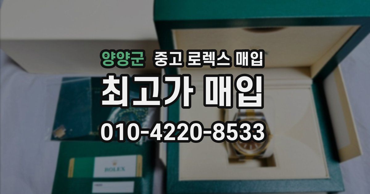 양양군 중고 로렉스 매입