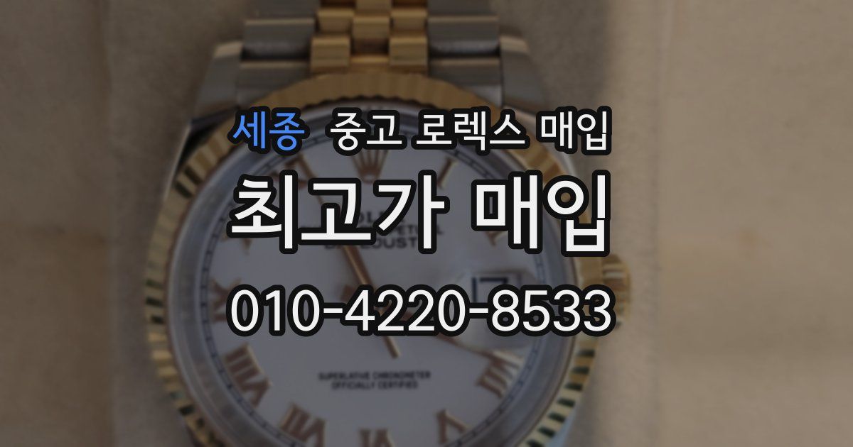 세종 중고 로렉스 매입
