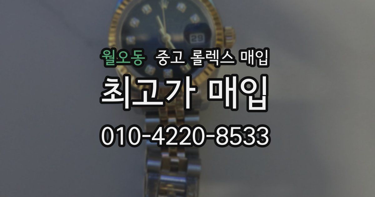 월오동 중고 롤렉스 매입