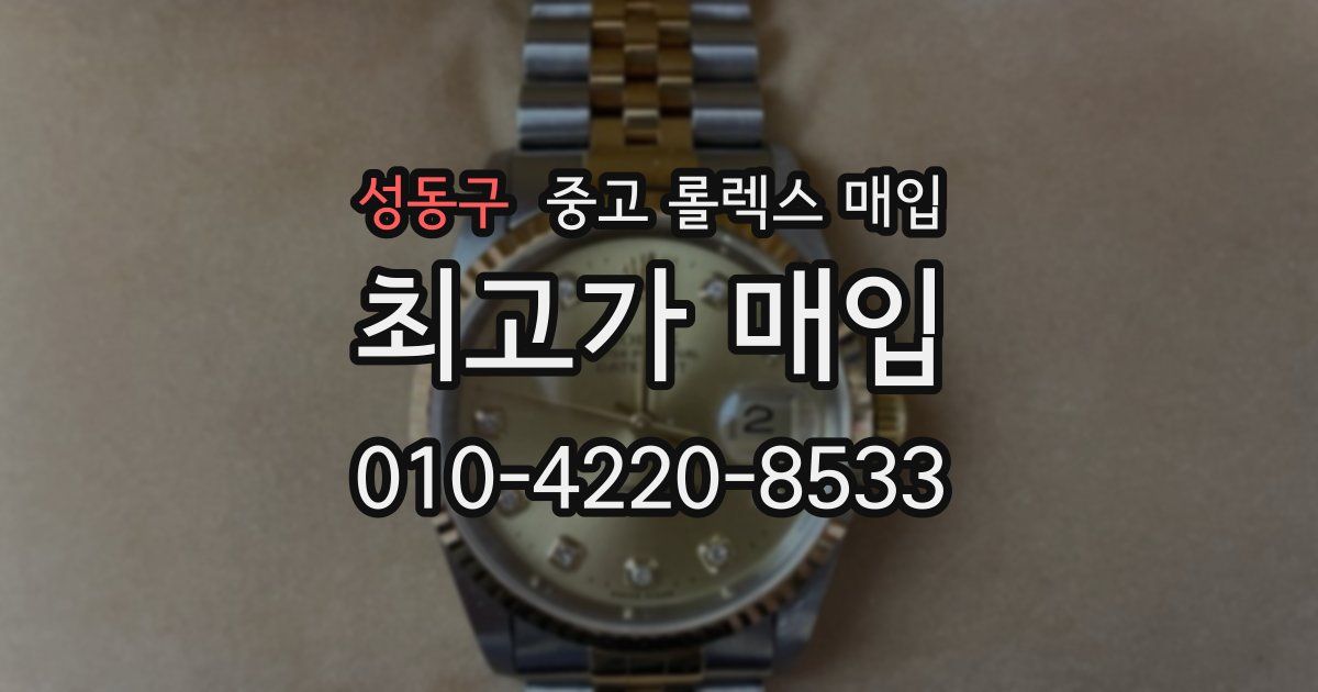 성동구 중고 롤렉스 매입