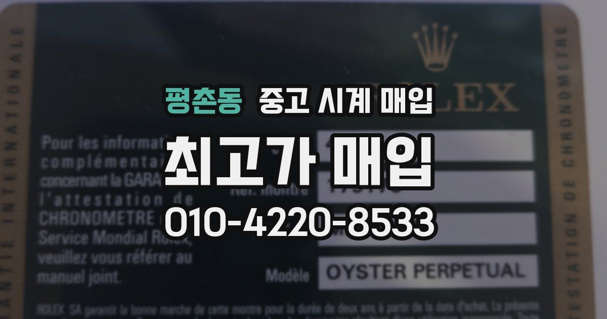 평촌동 중고 시계 매입