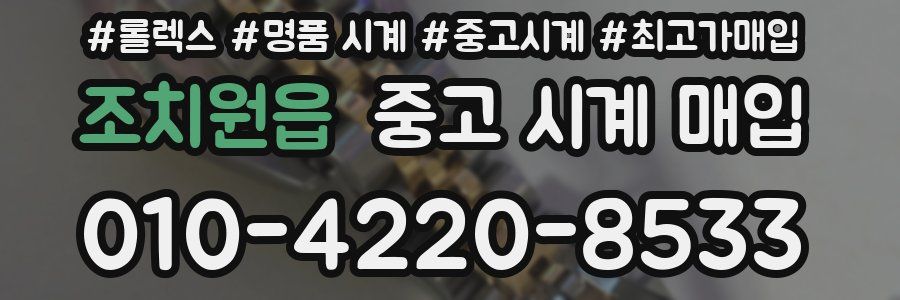 조치원읍 중고 시계 매입